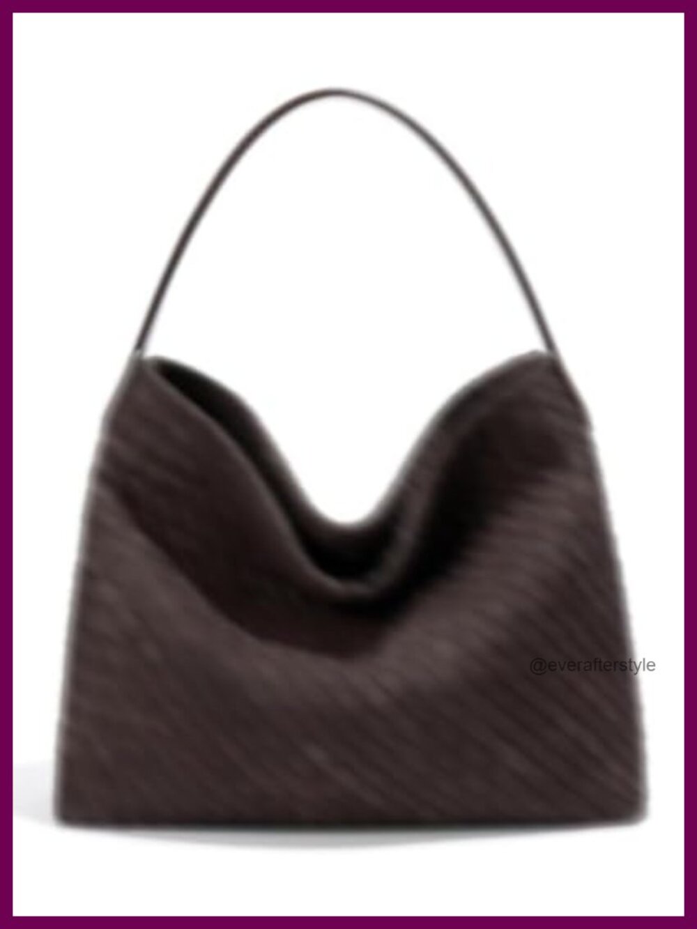 Slouchy Faux Suede Woven Hobo Shoulder Bag Satchel Tote